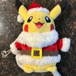Pikachu Santa Xmas Christmas Pokemon Center Collectible Japan 2014 Plush 7" Toy - Picture 1 of 20