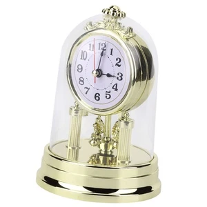Europäischer Stil Retro Wohnzimmer Uhr Antik Silent Tisch Uhr Standuhr Gold - Bild 1 von 23
