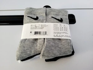 NIKE Boys Socks Crew Lightweight Everyday School Kids 6 Pair Shoe Size 7C-10C - Picture 1 of 4