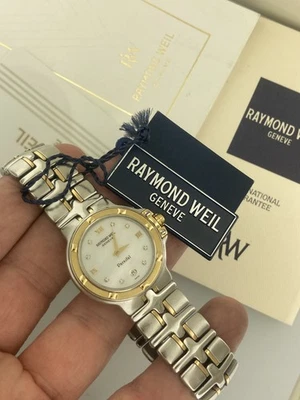 Raymond Weil 28mm Parsifal MOP Diamond Dial 9990 Quartz Steel & 18k Yellow Gold - Image 1 of 4