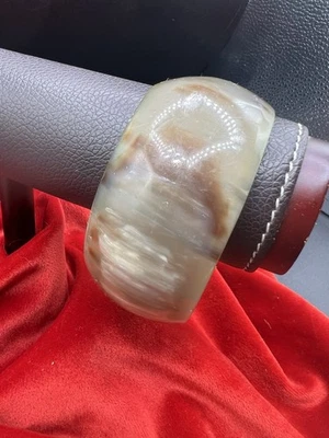 Vintage Natural Horn Cuff Bangle Bangle Bracelet - Bohemian  1.5” Wide Size 8” - Image 1 of 4