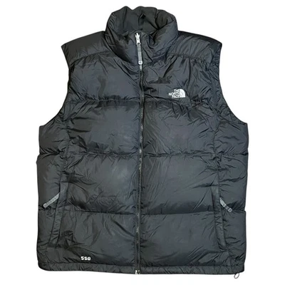 The North Face 1996 Retro Nuptse Chaleco 550 Plumón Puffer Chaqueta Negro XL De Colección Foto 1 de 4