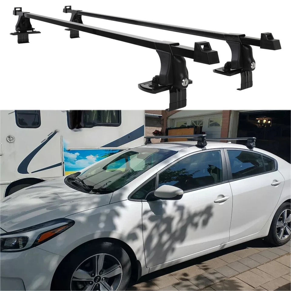 Portaequipajes de carga y cerradura con barra transversal de techo superior de 54" para Kia Stinger GT Line Foto 1 de 4