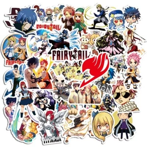Fairy Tail Anime Natsu Lucy Gray Erza Stickers Random 10 PCS - No Duplicates - Picture 1 of 3