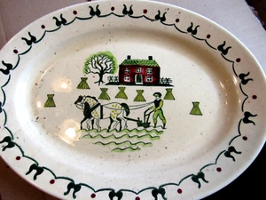 Metlox Poppytrail HOMESTEAD PROVINCIAL Oval Platter B8 - Imagen 1 de 5
