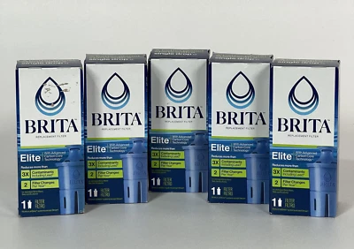 (Pack of 5) Brita Elite Replacement Filter for Brita Water Pitchers (OB06) - New - Image 1 of 4