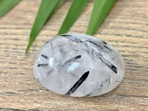 Tourmalated Quartz Tumble Stone Black Rutil Quartz Inclusion Gemstone Specimen. - Picture 1 of 12