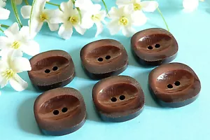 305C Splendid Vintage 'Almond' Brown Buttons Lot Of 6 Buttons Ep. 1950 - Picture 1 of 4