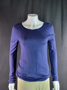 Whistles Blue Silver Metallic Fleck Top Size 8 - Picture 1 of 8