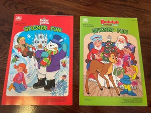 Frosty The Snowman & Rudolph Sticker Fun Book Color Golden Book Vintage 1989 NOS - Picture 1 of 5