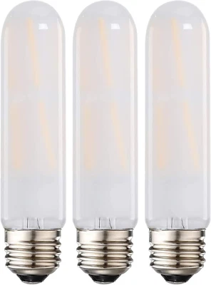 LEOOLS T10 Led Frosted Bulb, 8W Dimmable Tubular LED Light Bulb, 75 Watt Incande - Image 1 of 4