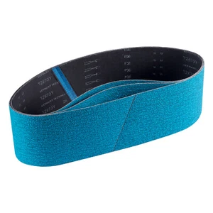 3er Pack Hochwertiges 4x24 in Blau ZA Schleifbänder 120er Körnung Schleifpapier für Metall - Bild 1 von 7