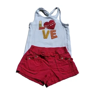 Pantalones Cortos Gymboree Niñas Camisas Talla 3 3T Batik Verano Amor Tanque Rosa De Colección - Imagen 1 de 11