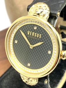 Reloj para mujer Versus by Versace VSPZU0221 esfera negra caja dorada correa de cuero 34 mm - Imagen 1 de 13