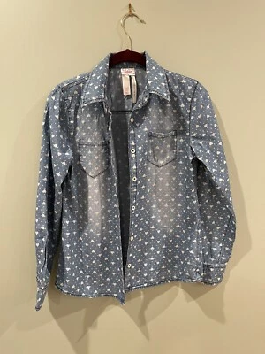 Camisa con botones manga larga Justice para niñas talla 12 Foto 1 de 3