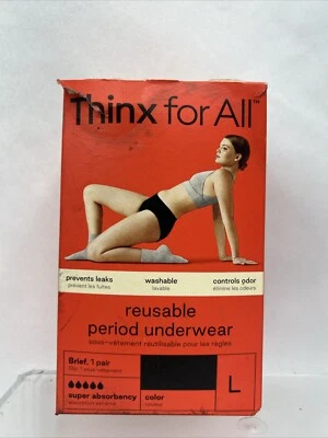 Ropa interior corta Thinx for All Period súper absorbente lavable grande ENVÍO COMBINADO Foto 1 de 4