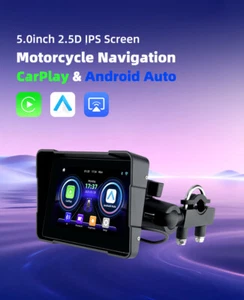Universal Portable Linux Motorcycle Navigation 5"IPS Screen IP67 Carplay BT5.0 - Picture 1 of 22