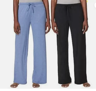 Paquete de 2 pantalones de salón 32 Degrees Cool para mujer suaves para dormir (negro/azul, pequeño) nuevos con etiquetas Foto 1 de 2