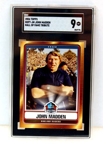 2006 Topps HOFT-JM John Madden Hall Of Fame Tribute SGC 9