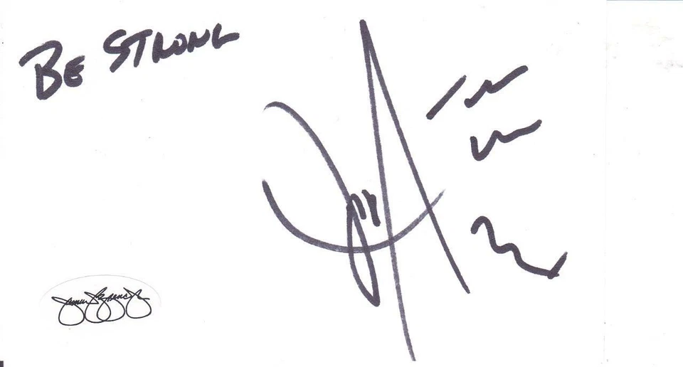 VICTOR BELFORT Signed Be Strong 3X5 Index Card Mixed Martial Arts JSA Sticker - Image 1 of 1