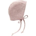 BRIAR Designer Baby Girl Blush Linen Bonnet Hat Anti-Allergic 0-3M $32