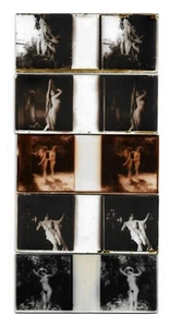Lot de 5 plaque de verre Vue Stéréoscopique EROTISME FEMME NUE 4,5x10,7cm 1900 - Imagen 1 de 1