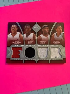 2009-10 SP GAME USED FOUR ON FOUR FABRICS WADE NELSON HOWARD MAGIC HEAT 25/99 ~ - Picture 1 of 2