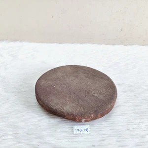 Antique Handmade Traditional Sandalwood Turmeric Rubbing Red Stone Round STO198 - Picture 1 of 7