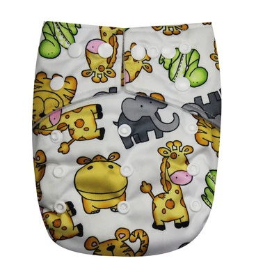 SEE DIAPERS ONE SIZE BABY CLOTH DIAPER WITH 2 INSERTS - MICROFLEECE INNER - NEW - Image 1 of 3
