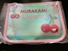 Takashi Murakami x Liquem Flat Vinyl Accessory Pouch Cherry Bag Kaikai Kiki New