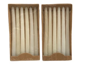 12 CANDELE PER CANDELABRO PORTACANDELE BIANCHE O AVORIO CONICHE DA CM 25X2,2 - Imagen 1 de 4
