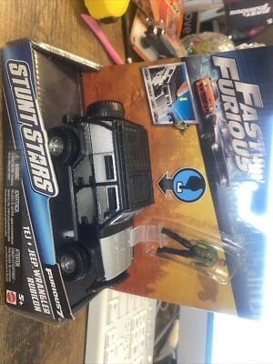 Fast & Furious 7 Stunt Stars TEJ + Jeep Wrangler Rubicon Hood Launch New Mattel - Image 1 of 2