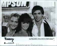 1985 Press Photo Betsy Russell, Eric Douglas & Jerry Dinome in "Tomboy" Film