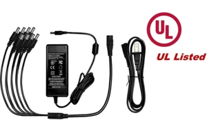 Analoge CCTV Kamera Netzteil mit 8-Wege-Splitter 12 V 5A Netzteil UL aufgeführt - Bild 1 von 7