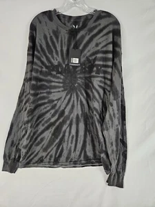 Mens Playboy Long Sleeve Black / Gray Tie-Dye Shirt With Bunny Logos Size Large  - Picture 1 of 7