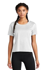 Sport-Tek LST411 Ladies PosiCharge Wicking Tricot Mesh Draft Crop Top Tee - Picture 1 of 9