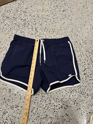 EXPRESS Azul ELÁSTICO/CORDÓN CINTURA Malla Forrado BAÑADOR BAÑADORES Board Shorts Talla M Foto 1 de 4