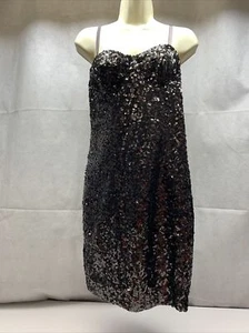 Mod International Women's Black Sequin Mini Formal Prom Dress Size 8 KG - Picture 1 of 12