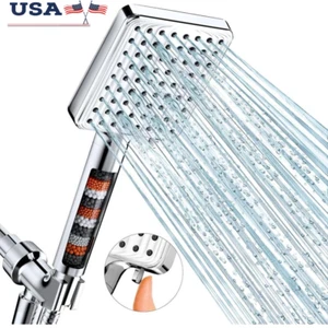 High Pressure Handheld Shower Head 6 Modes Filtered Water Softener Easy Install - Picture 1 of 6