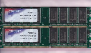 1GB 2x512MB PC-2100 PATRIOT SIGNATURE PSD512266 DDR-266 PC2100 Memory Kit DDR1 - Picture 1 of 2