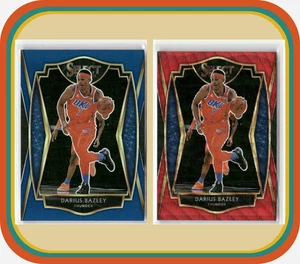 Darius Bazley 2020-21 Select Premier Level Red Prizm + Base Lot (2) Thunder - Bild 1 von 5