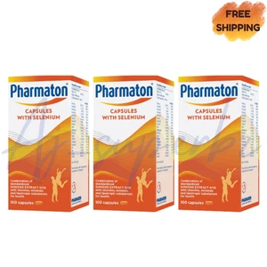 3x Pharmaton with Ginseng G115 100 Tablets Ginseng and Selenium Energy Booster - Picture 1 of 6