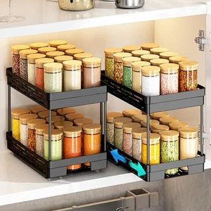 Pull Out Spice Rack Organizer for Cabinet, 2 Pack Widen Slide Out Spice Racks... - Bild 1 von 9
