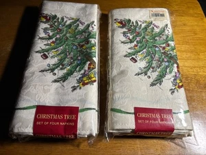 Spode Christmas Tree NIP Set Of Four Napkins X 2. 20 X 20 Inches: Damask - Picture 1 of 8