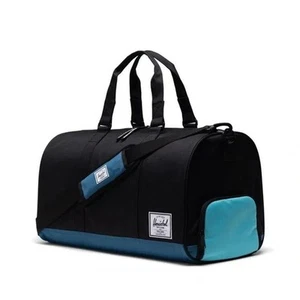 NEW Herschel Supply Co Novel Duffle Weekender Tote Bag Large Black Blue - Picture 1 of 11