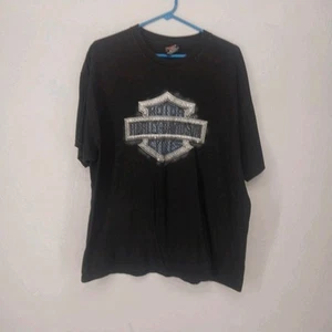 T-shirt nera Harley-Davidson Fargo ND vintage 2003 taglia XL - Foto 1 di 6