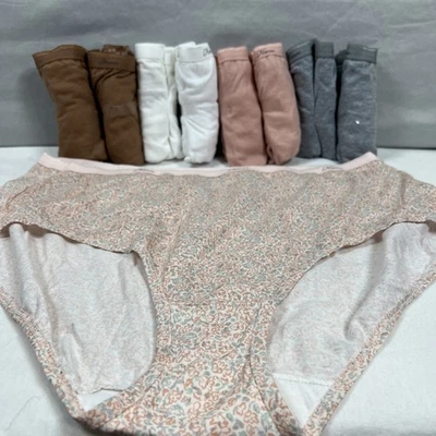 Hanes Women’s Briefs 3XL Cotton  9 Pair - Image 1 of 3