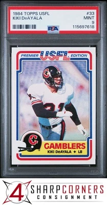 1984 TOPPS USFL #33 KIKI DeAYALA RC PSA 9 - Image 1 of 3