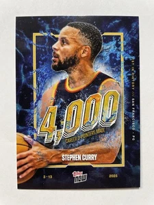 Steph Curry - 2024-25 Topps NOW Basketball Card 13 - 4K 3-pointers - Presale - Picture 1 of 2