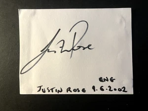 JUSTIN ROSE - GREAT BRITISH GOLFER - SIGNED ALBUM PAGE - Picture 1 of 1